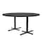 Correll Round Cafe Bistro and Breakroom Pedestal Table, High Pressure Laminate Top, Black Granite BCT60R-07 - alternate 1